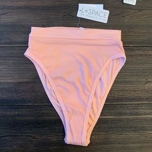 LSpace ribbed high waisted bikini bottoms
